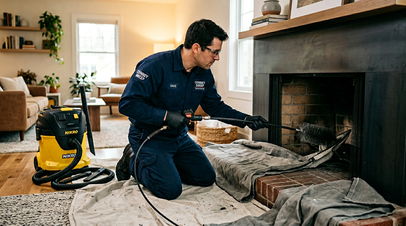Interior Chimney Cleaning - Chimney Sweep The Master
