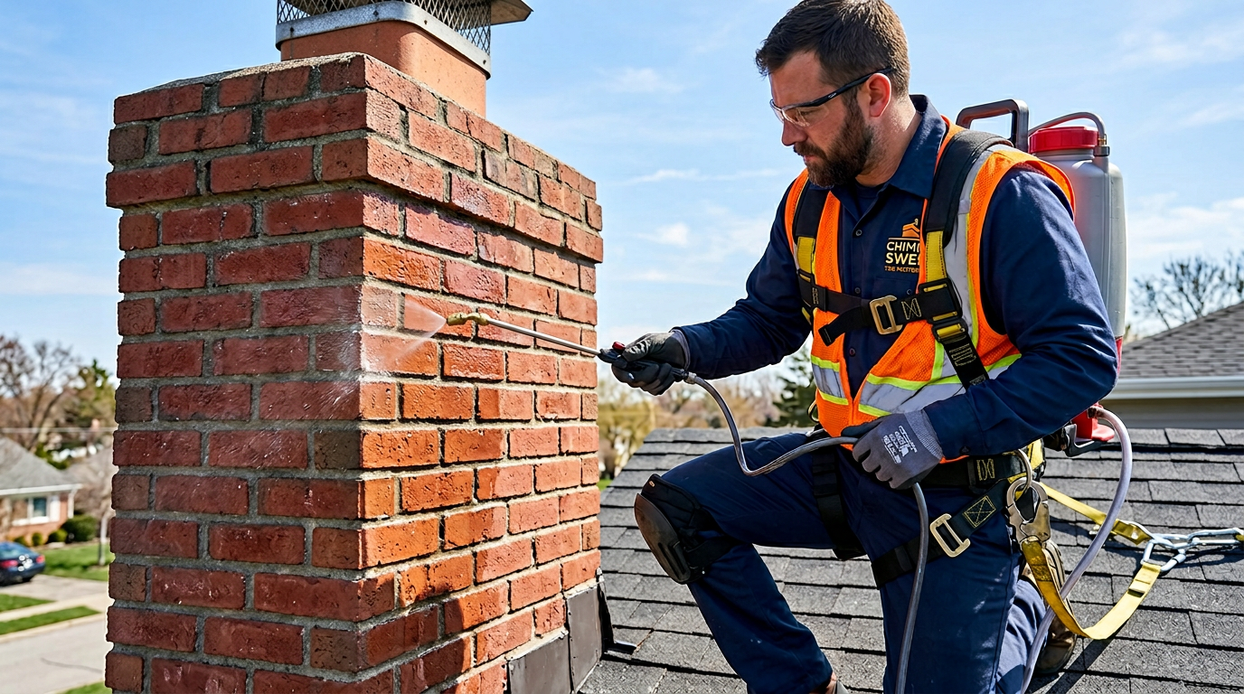 Waterproofing Application - Chimney Sweep The Master
